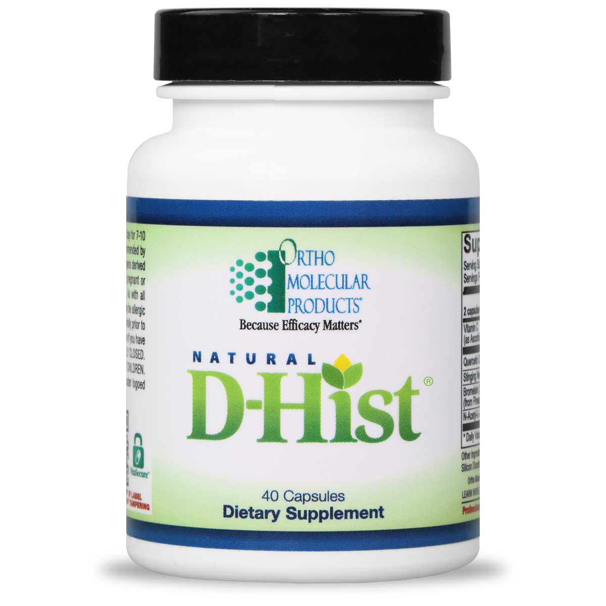 Natural D-Hist 40 cap Ortho Molecular Products (4 or more $18.99 each)