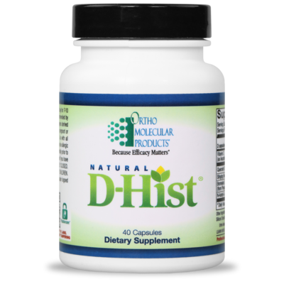 Natural D-Hist 40 cap Ortho Molecular Products (4 or more $18.99 each)