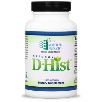 Natural D-Hist 120 cap Ortho Molecular Products (4 or more $37.99 each)