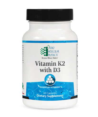Vitamin K2 with D3 60 caps Ortho Molecular Products (4 or more $30.99 each)