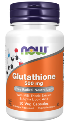 Glutathione 500mg 60 veg caps NOW Foods (4 or more $18.99 each)