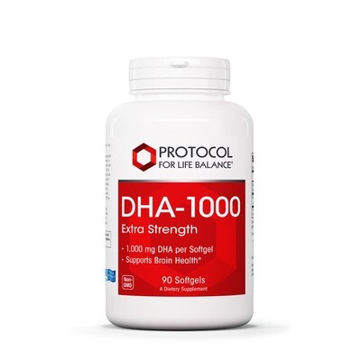 DHA-1000 1,000mg 90 Gel Caps Protocol for Life Balance (4 or more $27.99 each)