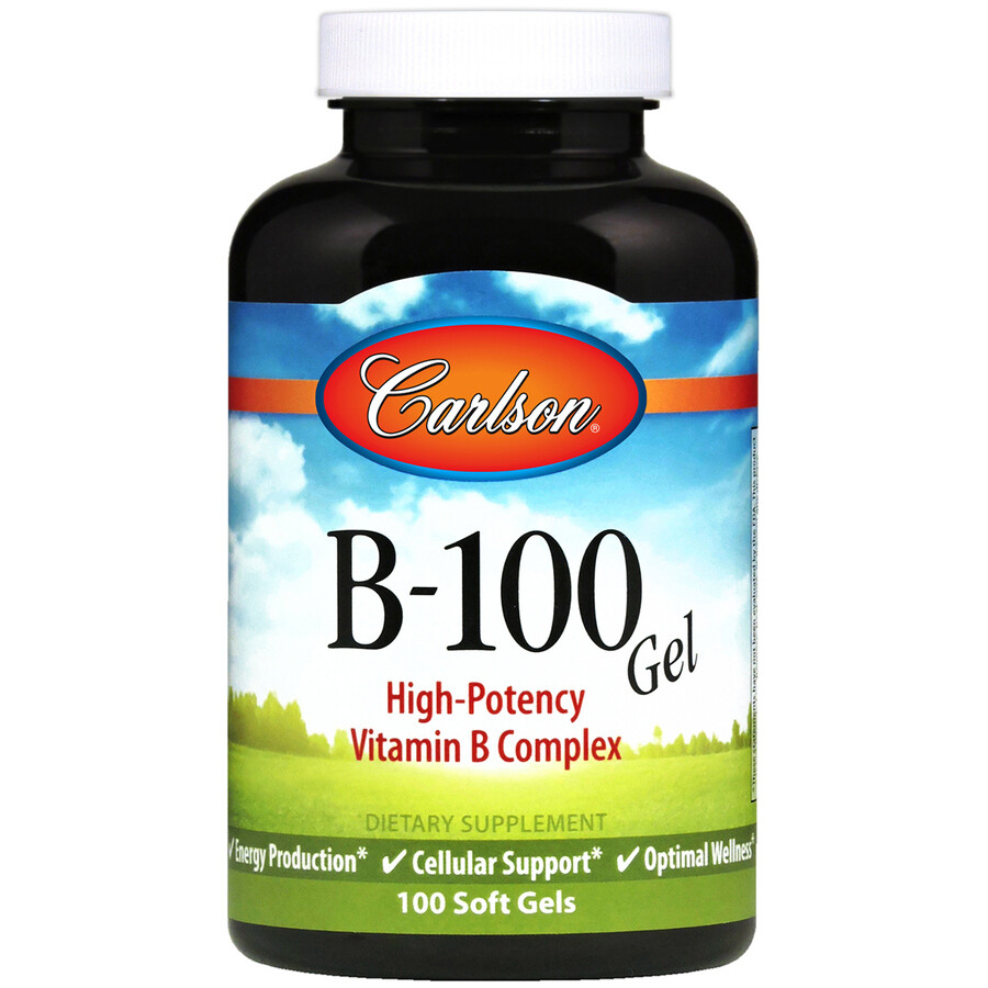 Vitamin B100 (B Complex) 100 gel Carlson (4 or more $25.99 each)