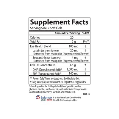 Super DHA + Lutein 60 gel Carlson (4 or more for $35.99 each)