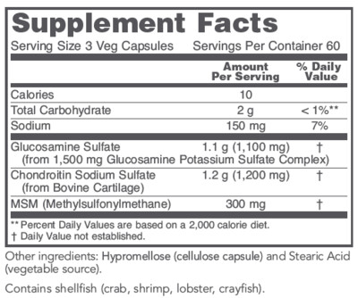 Glucosamine/Chondroitin/MSM 90 cap Protocol for Life Balance (4 or more $16.99 each)