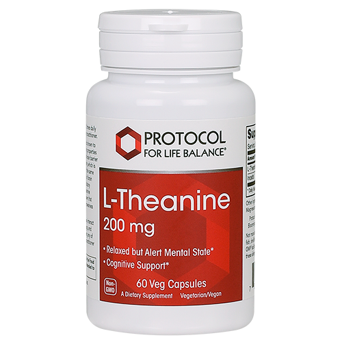 L-Theanine 200mg 60cap Protocol for Life Balance (4 or more $17.99 each)