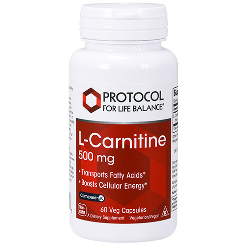 Carnitine 500mg 60cap Protocol for Life Balance (4 or more $17.99 each)