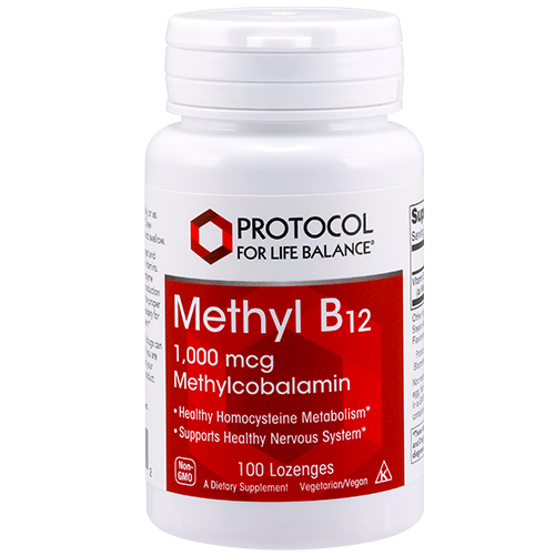Methyl B12 1000mcg 100 lozenges Protocol for Life Balance (4 or more $10.99 each)