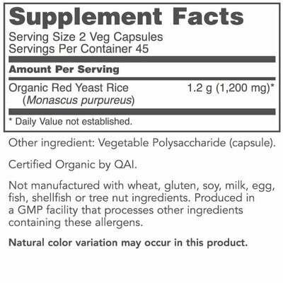 Red Yeast Rice 600mg 90cap Protocol for Life Balance (4 or more $17.99 each)