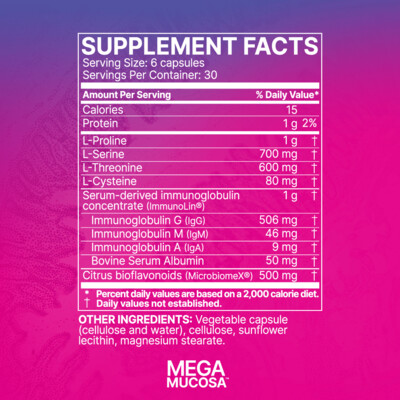 Megamucosa 180 caps by Microbiome Labs - Free Shipping