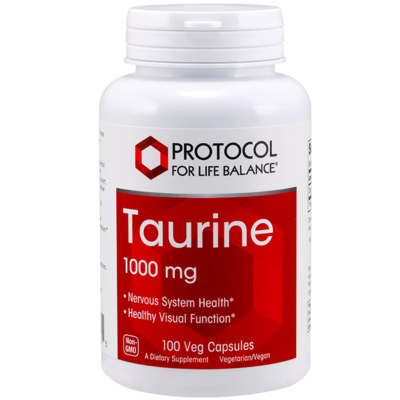 Taurine 1000mg 100cap Protocol for Life Balance (4 or more $11.99 each) Taurine 1000mg 100cap Protocol for Life Balance (4 or more $11.99 each)