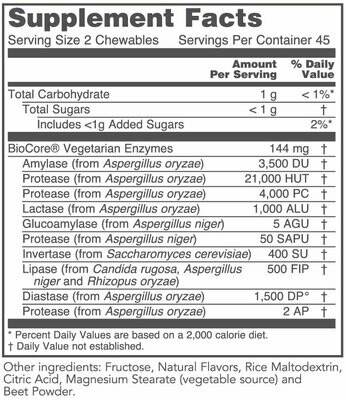 ProtoZymes™ Digestive Enzymes 90 chewable Protocol for Life Balance (4 or more $15.99 each)