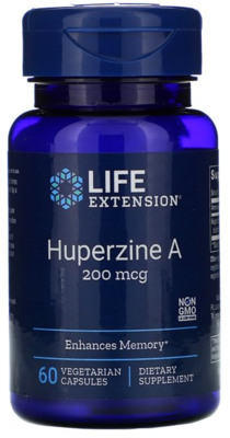 Huperzine A 200 mcg 60 caps Life Extension (4 or more $22.99 each)