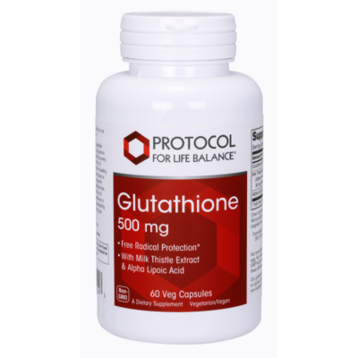 Glutathione 500 mg 60 Cap Protocol for Life Balance (4 or more $27.99 each) Glutathione 500 mg 60 Cap Protocol for Life Balance (4 or more $27.99 each)