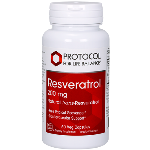 Resveratrol 200mg 60 Cap Protocol for Life Balance (4 or more $19.99 each) Resveratrol 200mg 60 Cap Protocol for Life Balance (4 or more $19.99 each)