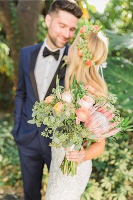 Bridal Bouquet-Garden Tropical Combo