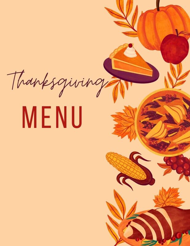 Thanksgiving  Menu