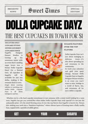 Dolla Cupcake Dayz Pre-Order (ONE Dozen)