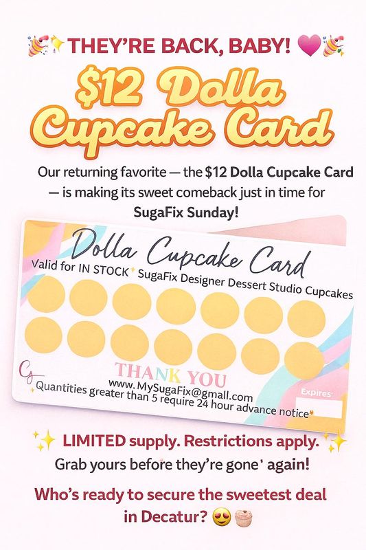 Dolla Cupcake Card