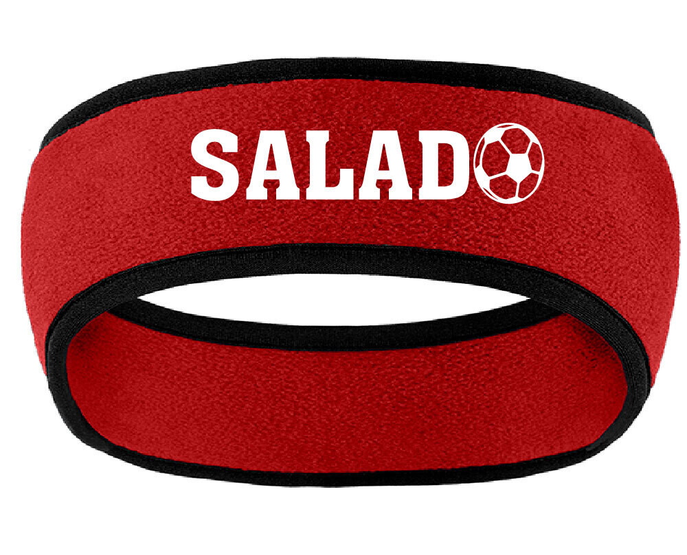 2 Color Fleece Head Band with Embroidery- SALADO with Soccer Ball