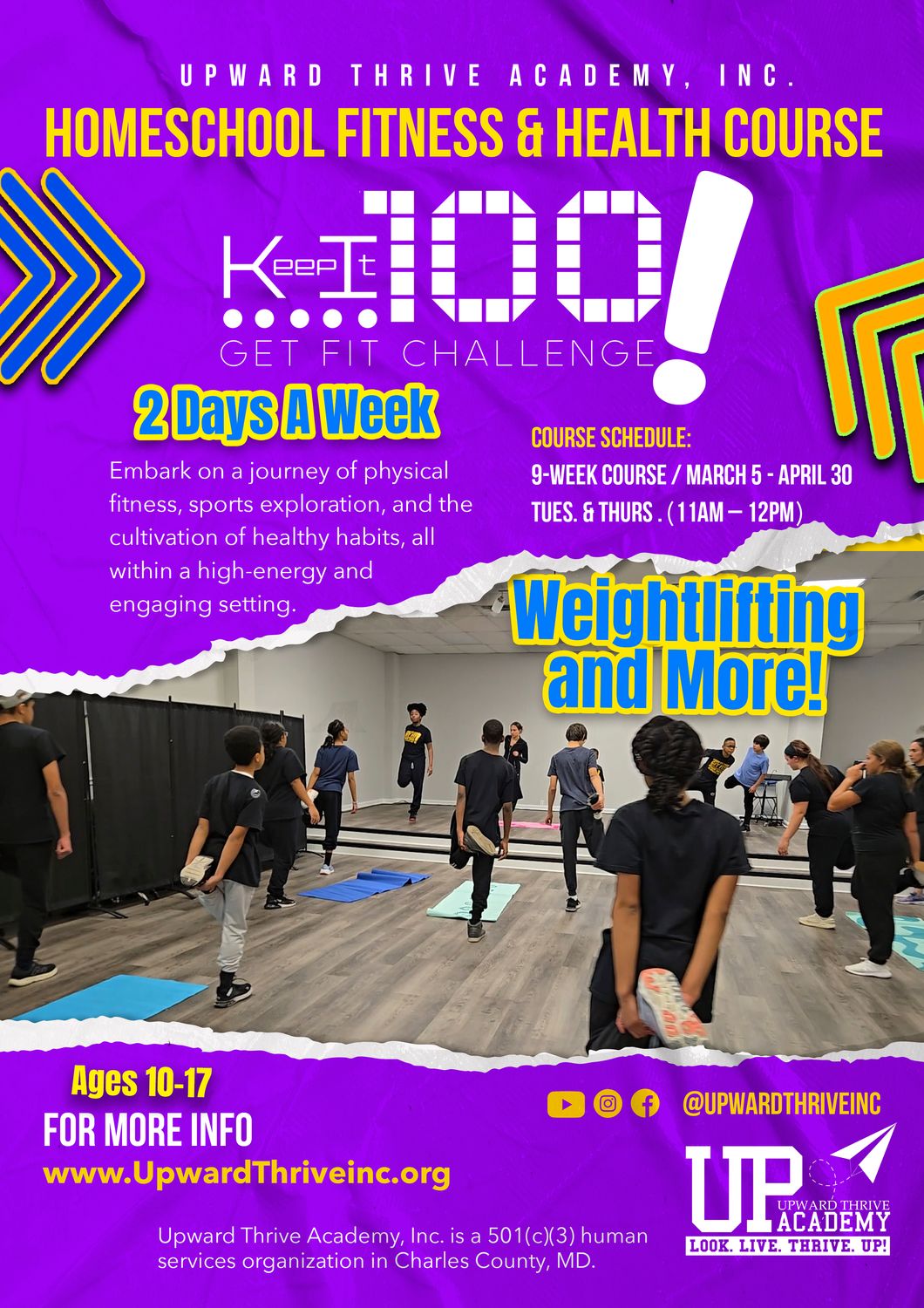 Keep It 100 Get Fit (Both Tues. & Thurs.) Keep It 100 Get Fit (Both Tues. & Thurs.)