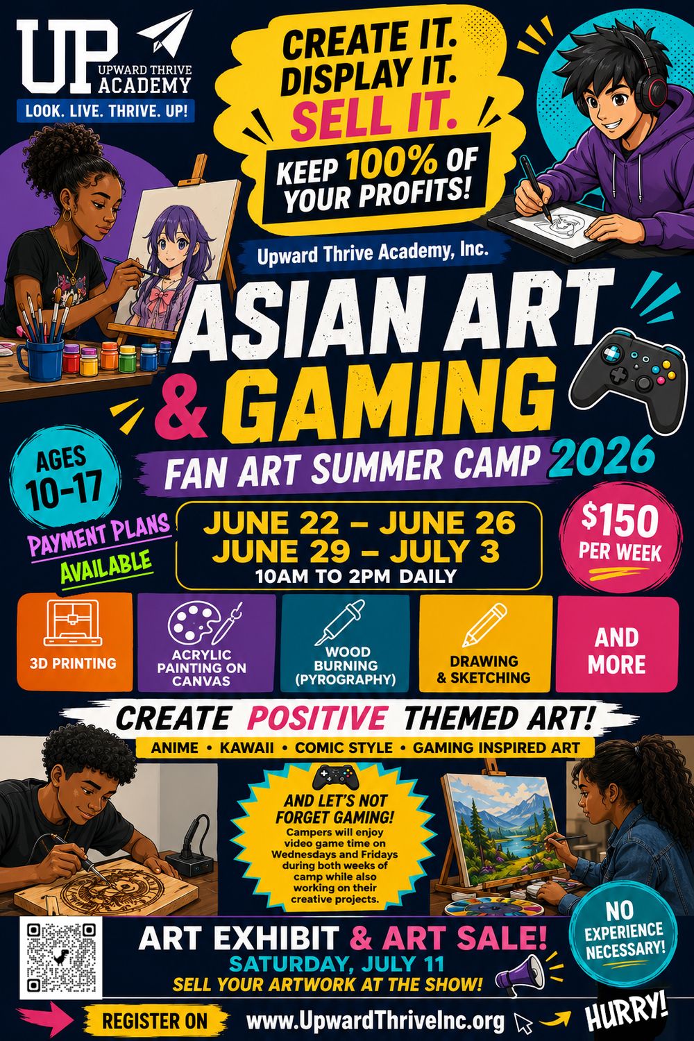 Asian Art & Gaming Fan Art Camp 2026 (Session 1: June 22 – June 26)