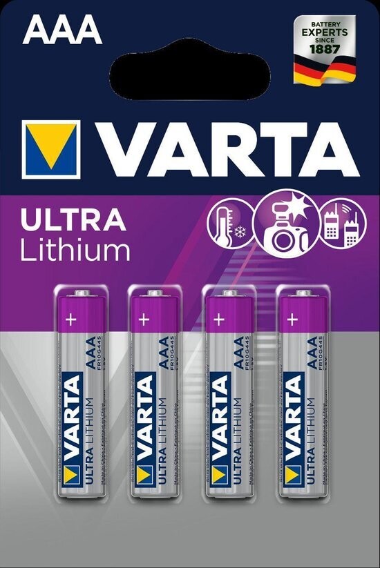 Varta Ultra Lithium AAA 4 pak