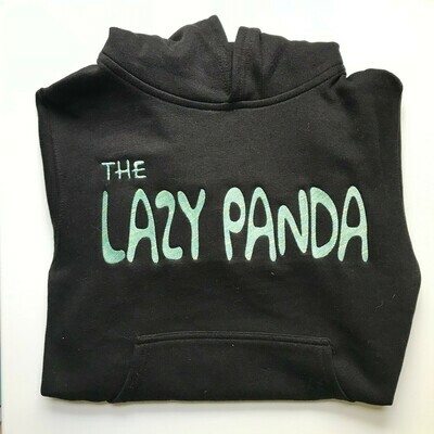 Lazy Panda Hoodie - Black + Green