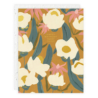 White Garden Flowers Card