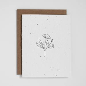 Plantable Greeting Card - Floral 1