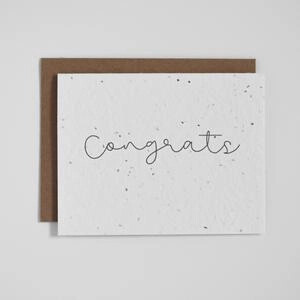 Plantable Greeting Card - Congrats - Cursive 