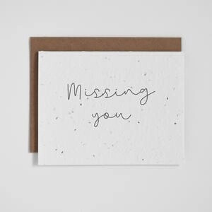 Plantable Greeting Card - Missing You - Cursive