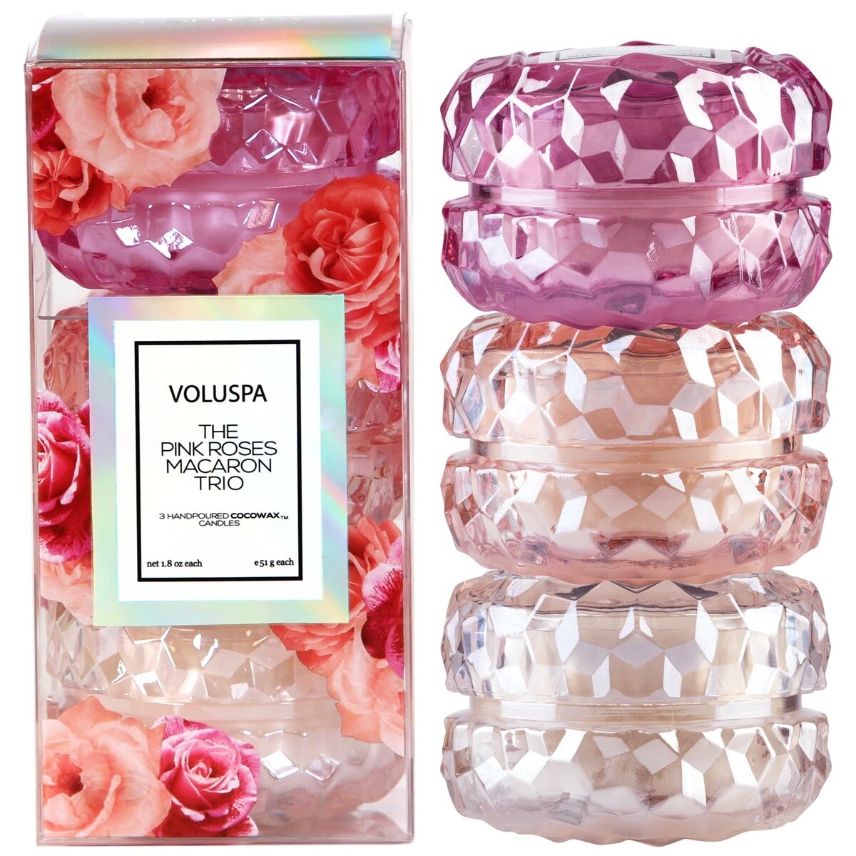 Roses 3 Macaron candle