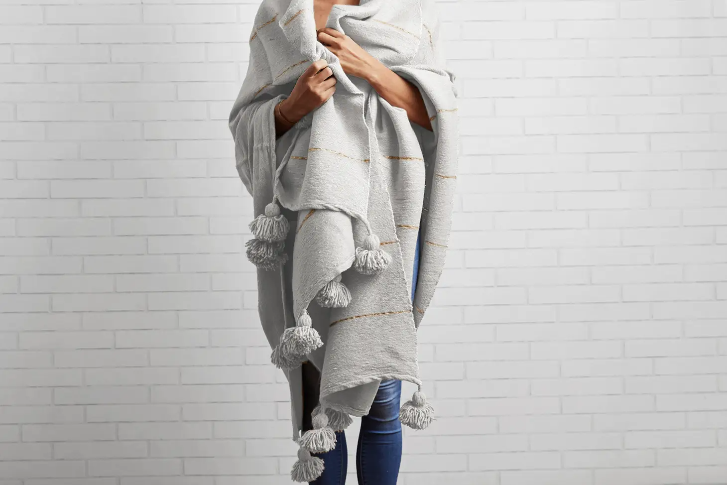 Moroccan Blanket, Off-White