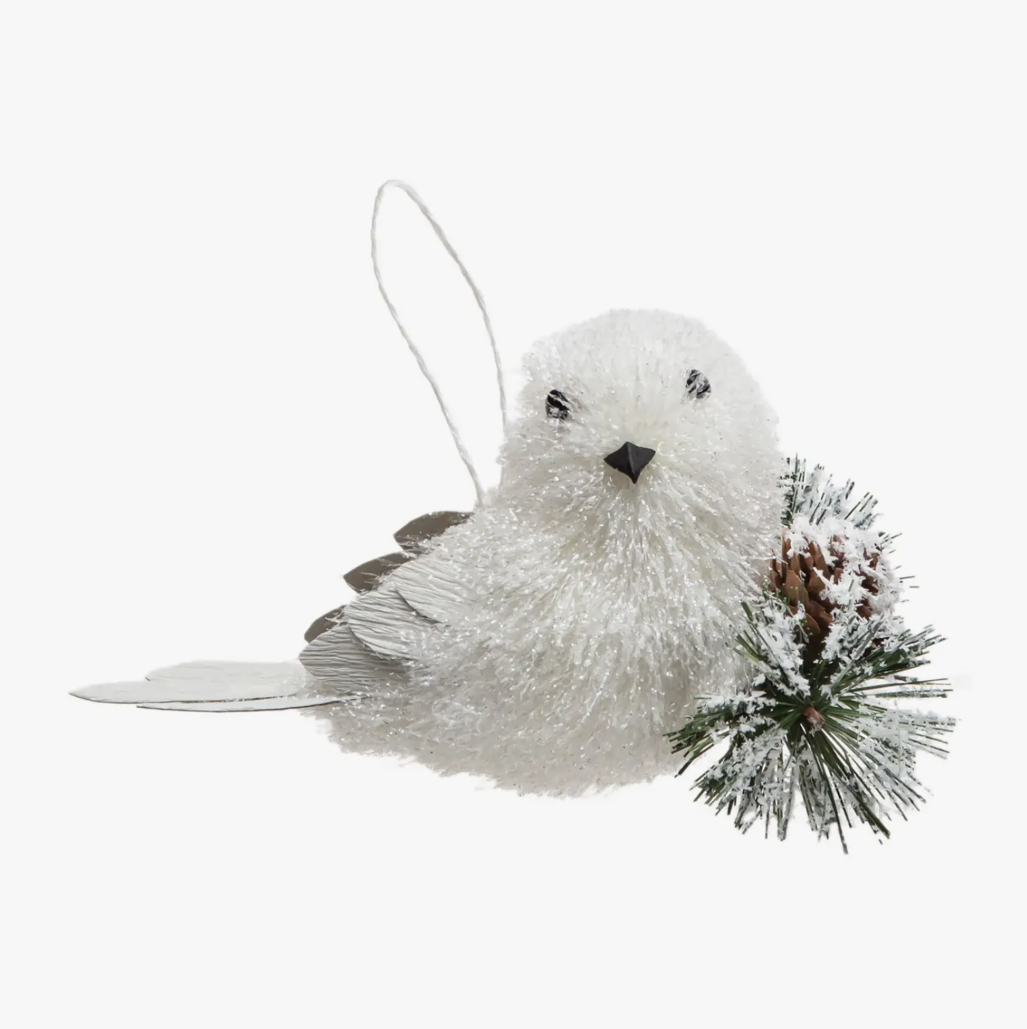 Wht Bird Ornament