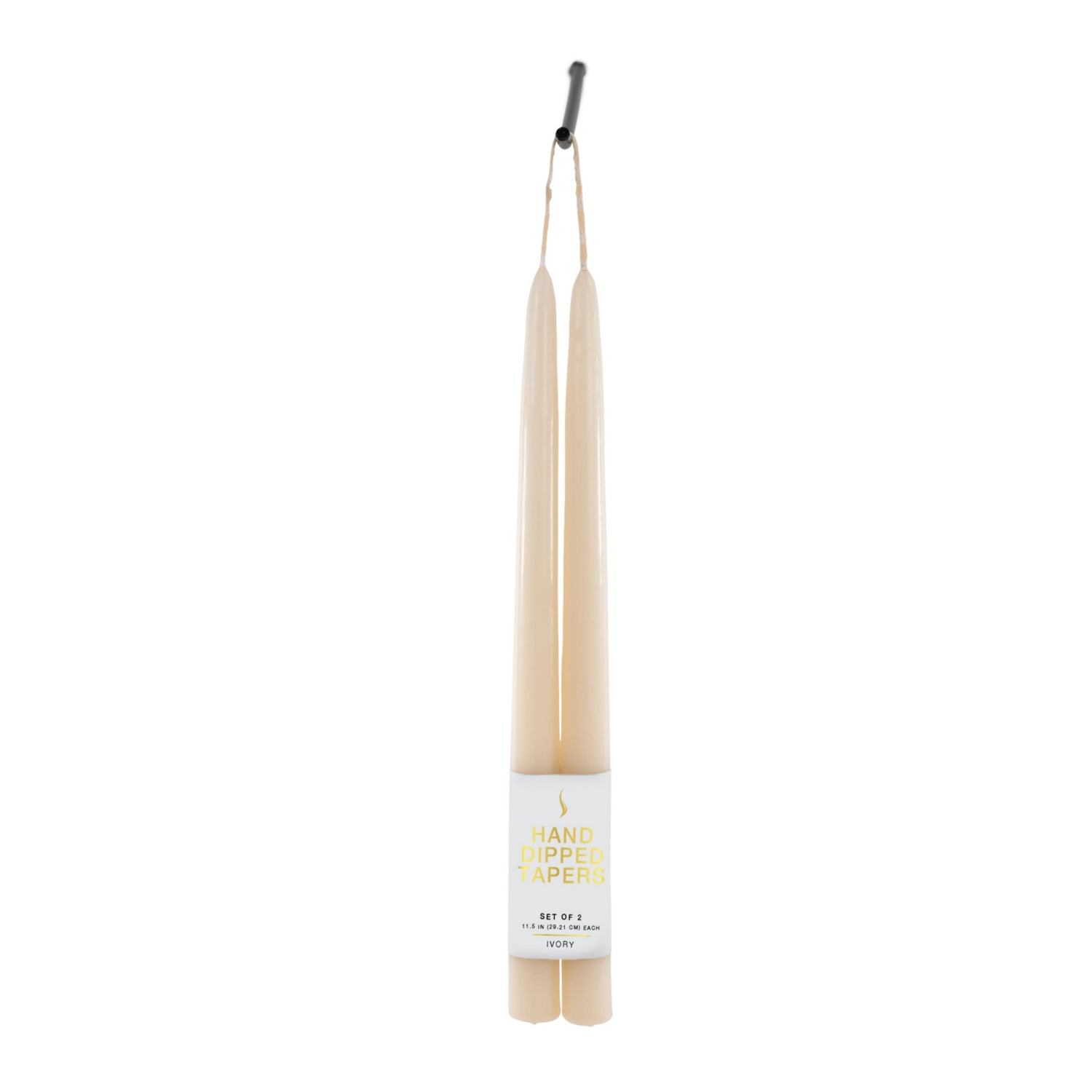 12" Joint Wick Taper Candles, Ivory