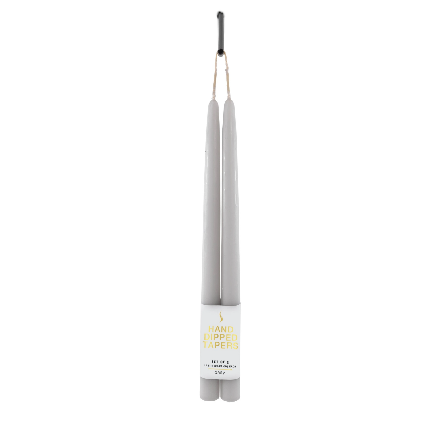 12" Joint Wick Taper Candles, Grey