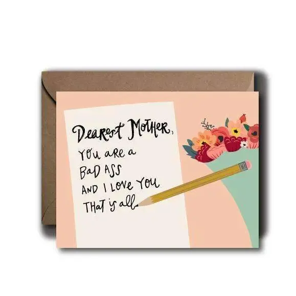 Badass Mother Greeting Card