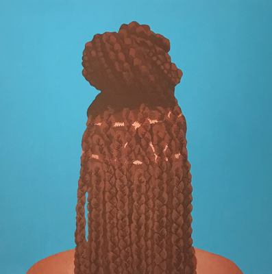Karmyn Pittman Blue Afro Lady
