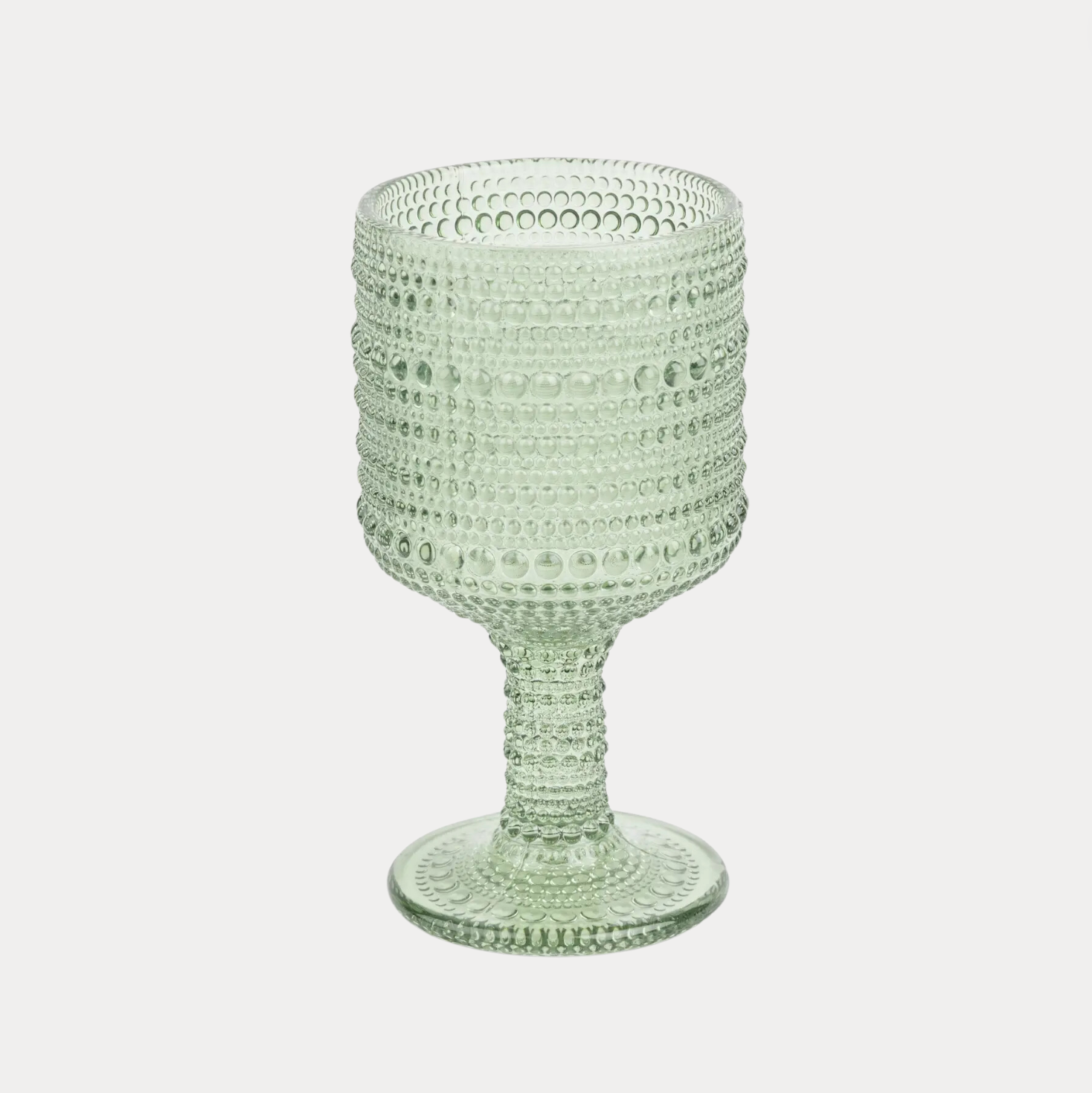 10 oz Dotted Wine Glass - Green 