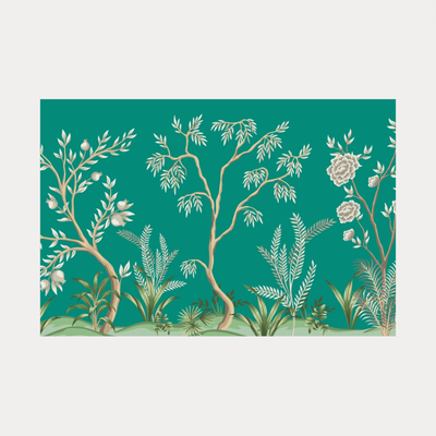 Paper Placemats, Green Chinoiserie
