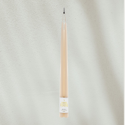 18&quot; Joint Wick Taper Candles, Ivory