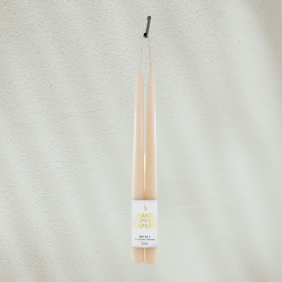 12&quot; Joint Wick Taper Candles, Ivory