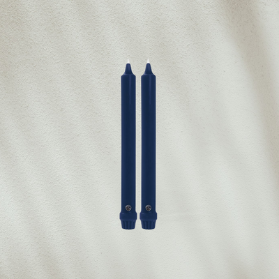 10&quot; Classic Taper Candles, Indigo - Set of 2