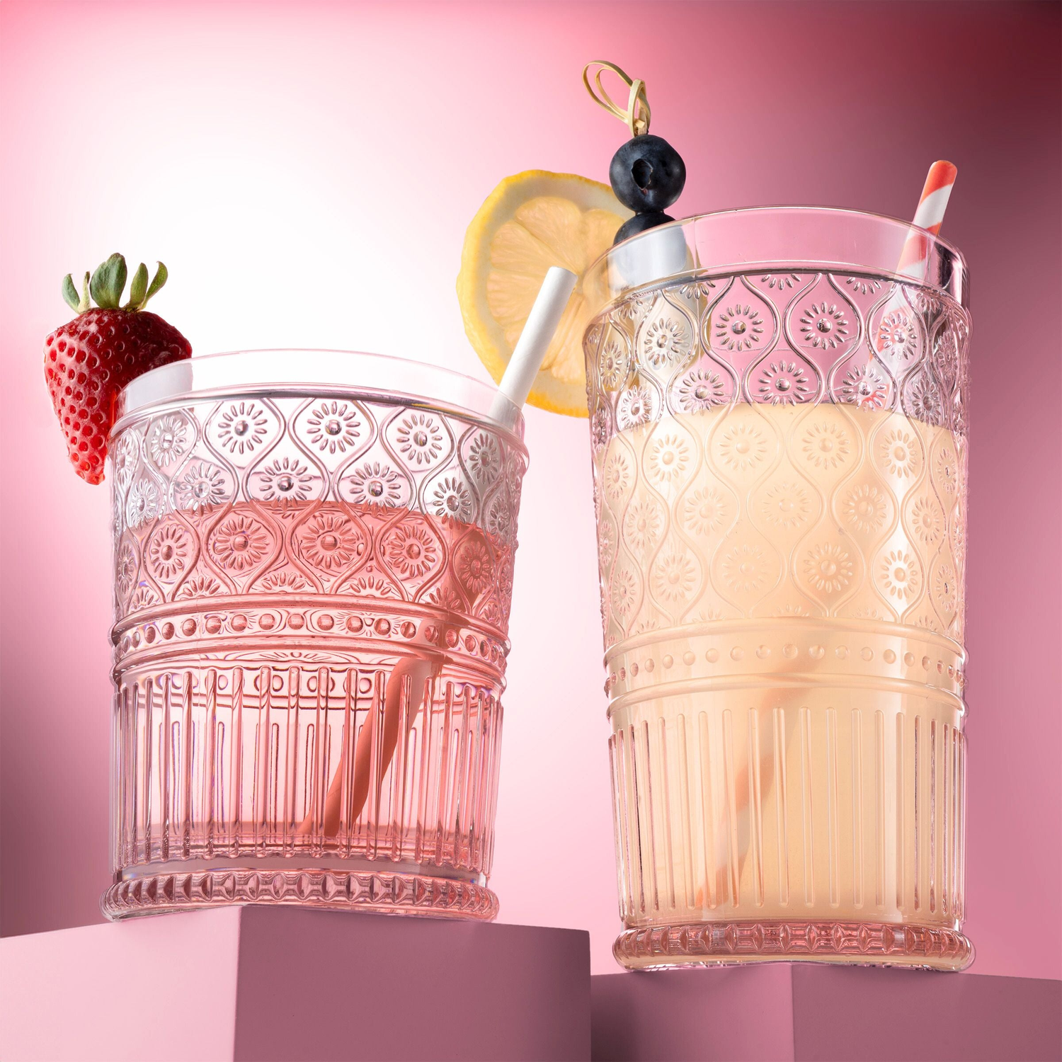 Claro Blush Acrylic Double Old Fashion 