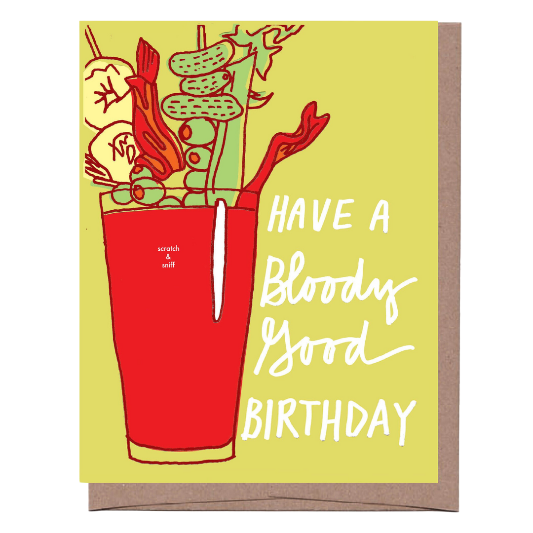 Scratch &amp; Sniff Bloody Mary Birthday Card