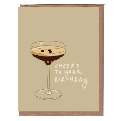 Scratch &amp; Sniff Espresso Martini Birthday Card