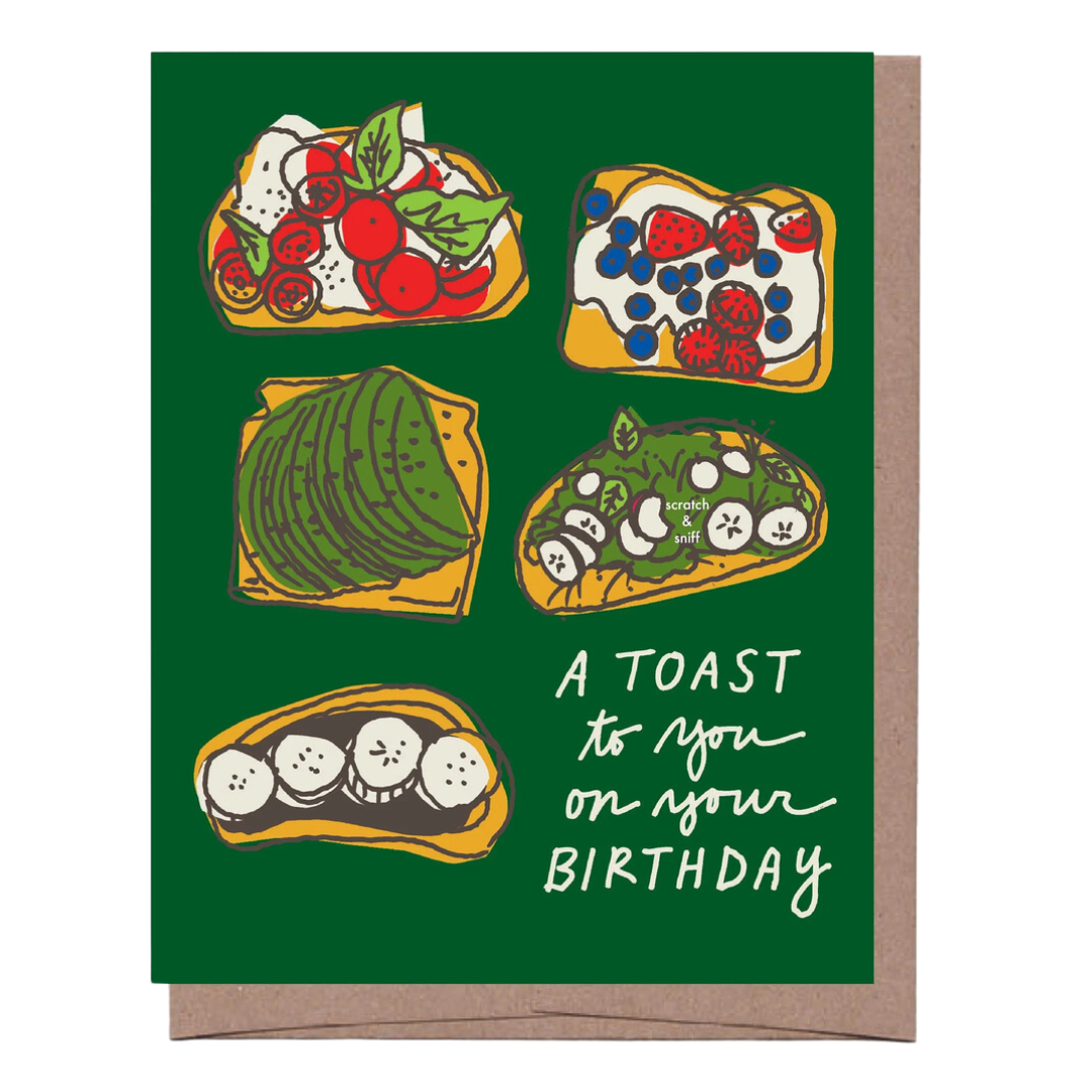 Scratch &amp; Sniff Toast Birthday Card