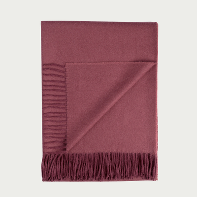 100% Baby Alpaca Throw - Malbec