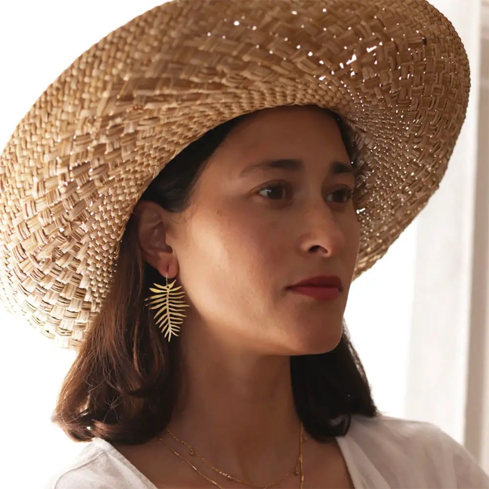 Areca Palm Drops Earrings